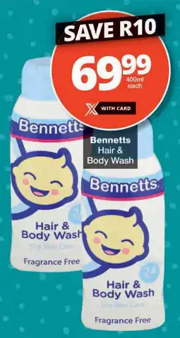 Checkers Bennetts Hair & Body Wash offer