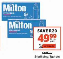 Checkers Milton Sterilising Tablets offer