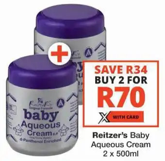Checkers Reitzer's Baby Aqueous Cream offer