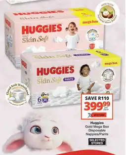 Checkers Huggies Gold Mega Box Disposable Nappies/ Pants offer
