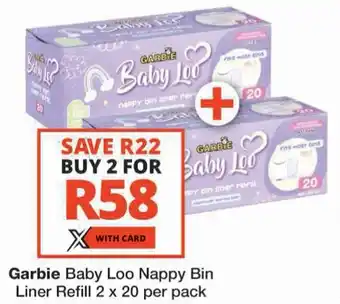 Checkers Garbie Baby Loo Nappy Bin Liner Refill offer