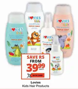 Checkers Lovies Kids Hair Products offer