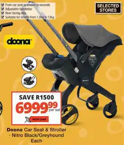 Checkers Doona Car Seat & Stroller offer