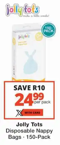 Checkers Jolly Tots Disposable Nappy Bags offer