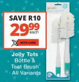 Checkers Jolly Tots Bottle & Teat Brush offer