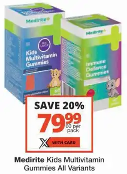 Checkers Medirite Kids Multivitamin Gummies All Variants offer