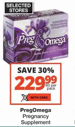 Checkers PregOmega Pregnancy Supplement offer