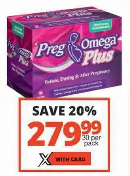 Checkers PregOmega Plus Pregnancy Supplement offer