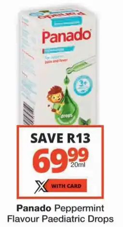 Checkers Panado Peppermint Flavour Paediatric Drops offer