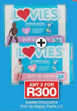 Checkers Lovies Disposable Pull-Up Nappy Pants offer