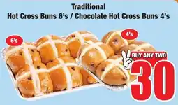 Boxer Superstores Traditional Hot Cross Buns/ Chocolate Hot Cross Buns offer