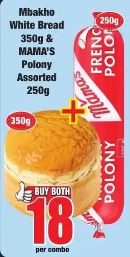 Boxer Superstores Mbakho White Bread & Mama's Polony Assorted offer