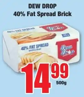 Boxer Superstores Dew Drop 40% Fat Spread Brick offer