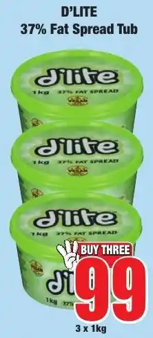 Boxer Superstores D'lite 37% Fat Spread Tub offer