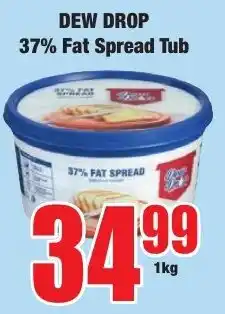 Boxer Superstores Dew Drop 37% Fat Spread Tub offer