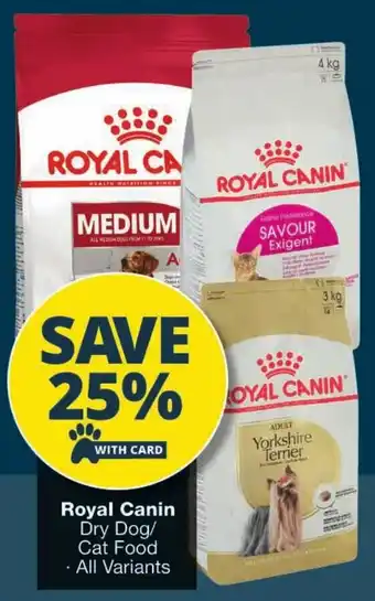 Checkers Royal Canin Dry Dog/ Cat Food offer
