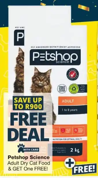 Checkers Petshop Science Adult Dry Cat Food offer