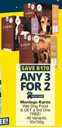 Checkers Montego Karoo Wet Dog Food offer