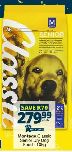Checkers Montego Classic Senior Dry Dog Food offer