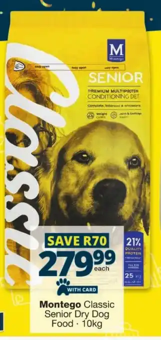 Checkers Montego Classic Senior Dry Dog Food offer