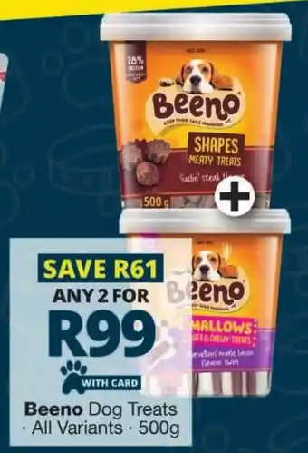 Checkers Beeno Dog Treats offer