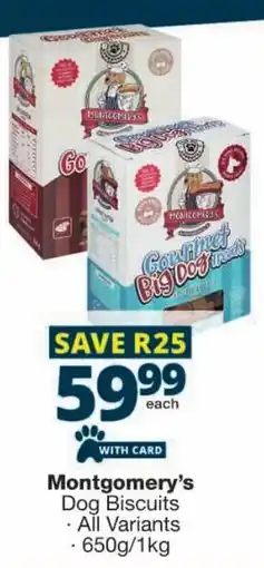 Checkers Montgomery's Dog Biscuits offer