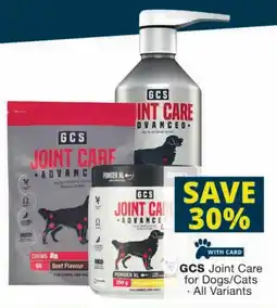 Checkers GCS Joint Care for Dogs/ Cats offer