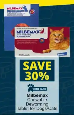 Checkers Milbemax Chewable Deworming Tablet for Dogs/ Cats offer