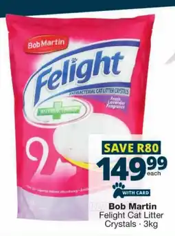 Checkers Bob Martin Felight Cat Litter Crystals offer