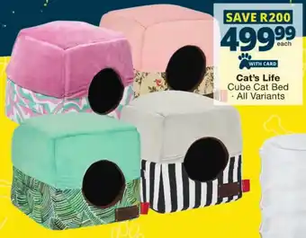 Checkers Cat's Life Cube Cat Bed offer