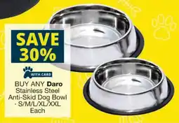 Checkers Daro Stainless Steel Anti-Skid Dog Bowl offer