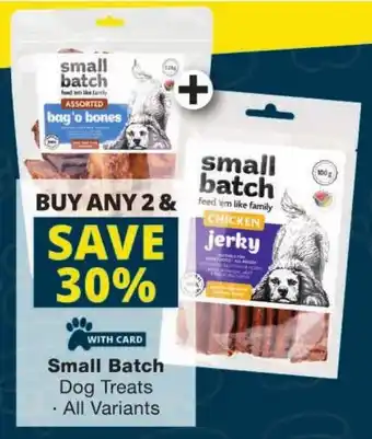 Checkers Small Batch Dog Treats offer