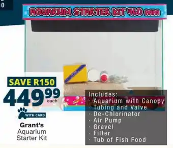 Checkers Grant's Aquarium Starter Kit offer