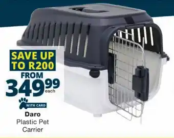 Checkers Daro Plastic Pet Carrier offer