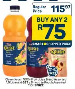 Pick n Pay Clover Krush 100% Fruit Juice Blend Assorted offer