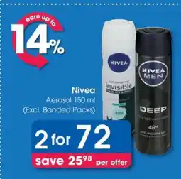 Clicks Nivea Aerosol 150 ml offer