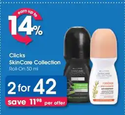 Clicks Clicks SkinCare Collection Roll-On 50 ml offer