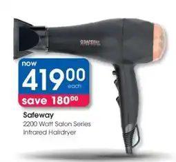 Clicks Safeway 2200 Watt Salon Series Infrared Hairdryer offer