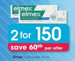 Clicks Elmex Toothpaste 75 ml offer