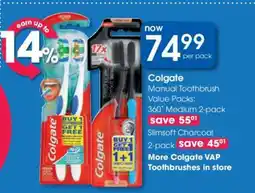 Clicks Colgate Manual Toothbrush Value Packs offer