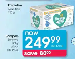Clicks Pampers Sensitive Baby Wipes 504-Pack offer