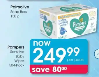 Clicks Pampers Sensitive Baby Wipes 504-Pack offer