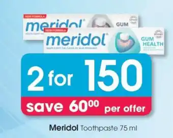 Clicks Meridol Toothpaste 75 ml offer