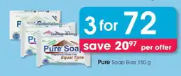 Clicks Pure Soap Bars 150 g offer