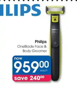 Clicks Philips OneBlade Face & Body Groomer offer
