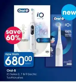 Clicks Oral-B iO Series 2, 7 & 9 Electric Toothbrushes offer