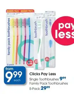 Clicks Family Pack Toothbrushes 5-Pack offer