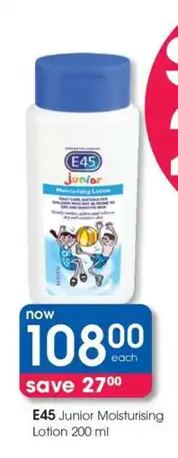 Clicks E45 Junior Moisturising Lotion 200 ml offer