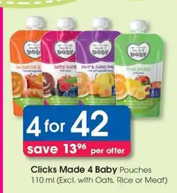 Clicks Clicks Made 4 Baby Pouches offer