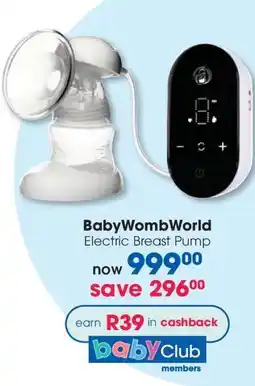 Clicks BabyWombWorld Electric Breast Pump offer